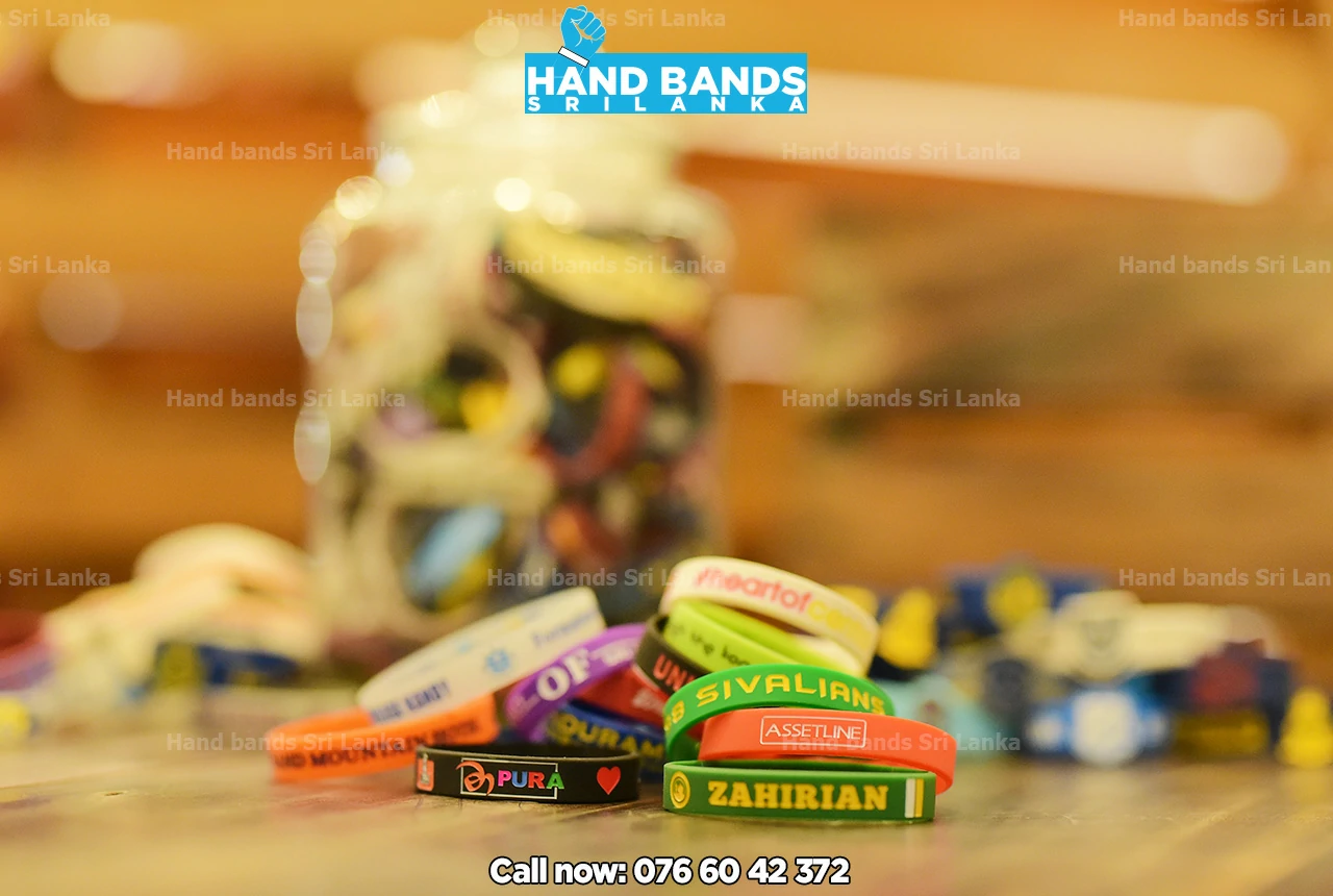 Debossed silicone identification wristbands, design for school big match events in Sri Lanka