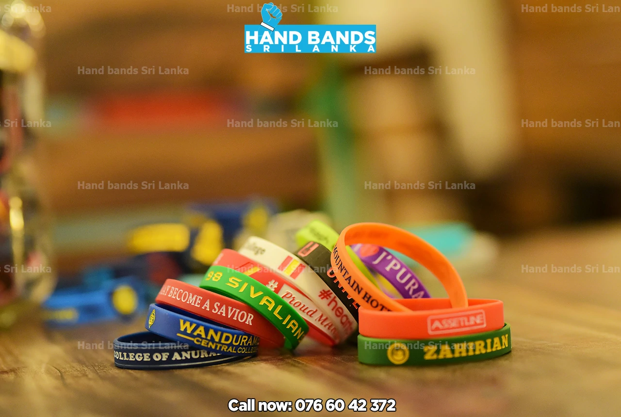 Debossed silicone wristbands design for school events in Sri Lanka