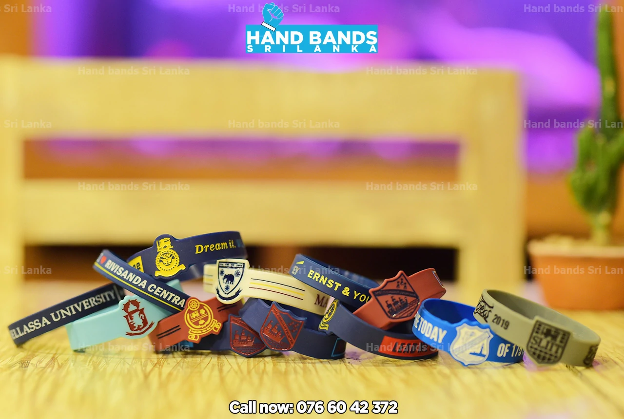 FIGURED silicone handband / wristbands design colection for school and university events in sri Lanka
